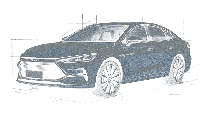 BYD Qin L - набросок машины