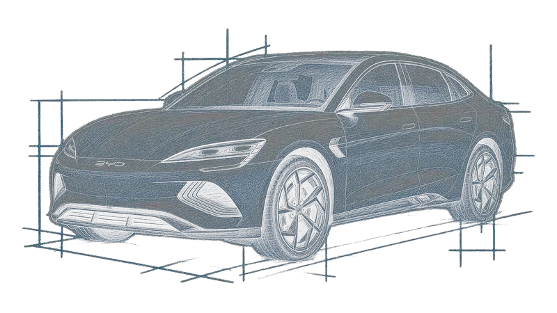 BYD Seal 06 GT - набросок машины