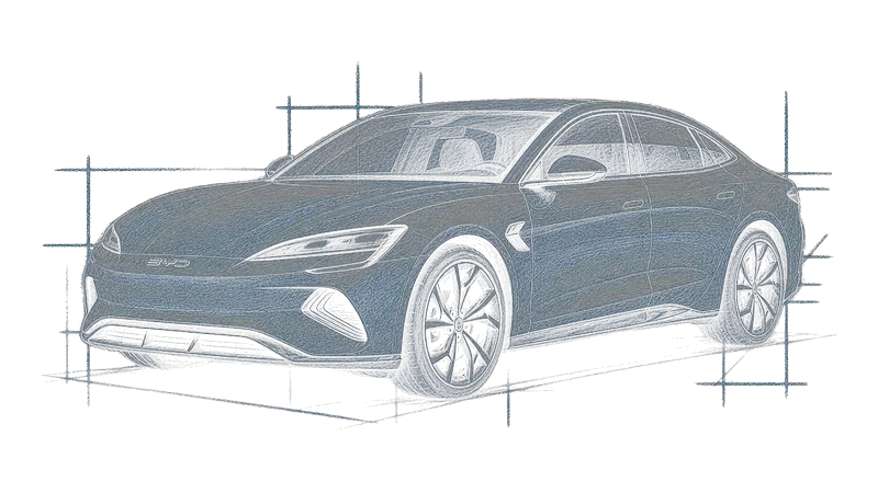 BYD Seal - набросок машины