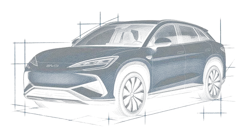 BYD Sealion 07 - набросок машины