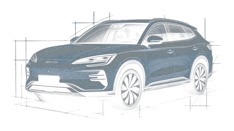 BYD Song Plus - набросок машины